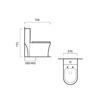 สุขภัณฑ์ลักซ์ - ลักซ์ไลฟ์ รุ่น LLT1O-0006 Dimension - Luxe Life Toilet